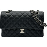 シャネル CHANEL マトラッセ25 A01112 24番台 ブラック/シルバー金具 キャビアスキン レディース ショルダーバッグ
