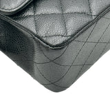 シャネル CHANEL マトラッセ25 A01112 24番台 ブラック/シルバー金具 キャビアスキン レディース ショルダーバッグ