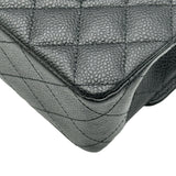 シャネル CHANEL マトラッセ25 A01112 24番台 ブラック/シルバー金具 キャビアスキン レディース ショルダーバッグ