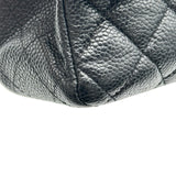 シャネル CHANEL マトラッセ25 A01112 28番台 ブラック シルバー金具 キャビアスキン レディース ショルダーバッグ