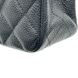 シャネル CHANEL マトラッセ25 A01112 28番台 ブラック シルバー金具 キャビアスキン レディース ショルダーバッグ