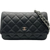 シャネル CHANEL マトラッセ チェーンウォレット A33814 31番台 ブラック シルバー金具 キャビアスキン レディース ショルダーバッグ