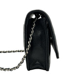 シャネル CHANEL マトラッセ チェーンウォレット A33814 31番台 ブラック シルバー金具 キャビアスキン レディース ショルダーバッグ