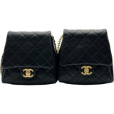 シャネル CHANEL マトラッセツインパック AS0614 27番台 ブラック ゴールド金具 ラムスキン レディース ショルダーバッグ
