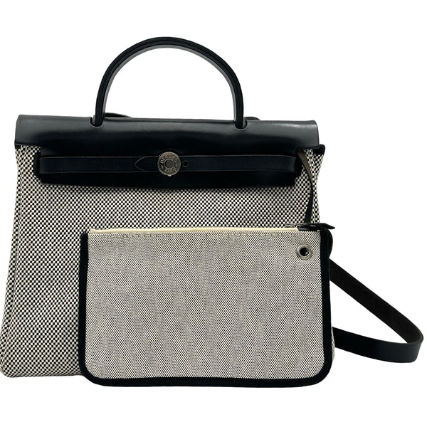 エルメス HERMES エールバッグジップPM W刻印 ブラック シルバー金具