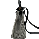 エルメス HERMES エールバッグジップPM W刻印 ブラック シルバー金具 トワル レディース ショルダーバッグ