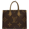 ルイ・ヴィトン LOUIS VUITTON オンザゴーMM M45321 ブラウン ジャイアント・モノグラム・リバース レディース ハンドバッグ