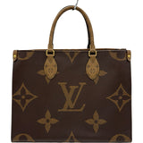 ルイ・ヴィトン LOUIS VUITTON オンザゴーMM M45321 ブラウン ジャイアント・モノグラム・リバース レディース ハンドバッグ