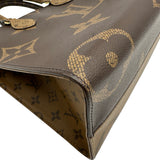 ルイ・ヴィトン LOUIS VUITTON オンザゴーMM M45321 ブラウン ジャイアント・モノグラム・リバース レディース ハンドバッグ