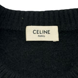 セリーヌ CELINE トリオンフ刺繡 クルーネック ニットセーター 2AC85048T ブラック ウール レディース セーター