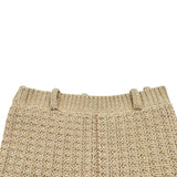 シャネル CHANEL ココマークベルトニットショートパンツ P78728 ベージュ コットン レディース ショートパンツ