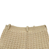 シャネル CHANEL ココマークベルトニットショートパンツ P78728 ベージュ コットン レディース ショートパンツ