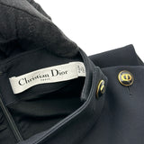 クリスチャン・ディオール Christian Dior CDボタンノースリーブワンピース 111R17A1166 ブラック ウール レディース ワンピース