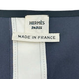 エルメス HERMES ベルト柄シルクノースリーブチュニック ネイビー シルク レディース チュニック