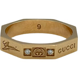 グッチ GUCCI オクタゴン リング ゴールド Au750 ダイヤモンド ジュエリー