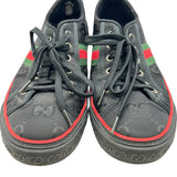グッチ GUCCI テニス1977 GGシェリーライン ローカットスニーカー ブラック ナイロン レディース スニーカー