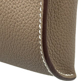 エルメス HERMES ヴィドポッシュ W刻印 エトゥープ シルバー金具 トゴ レディース ショルダーバッグ