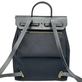 エルメス HERMES エールバッグジップアド Z刻印 ブラック ゴールド金具 トワル レディース リュック・デイパック