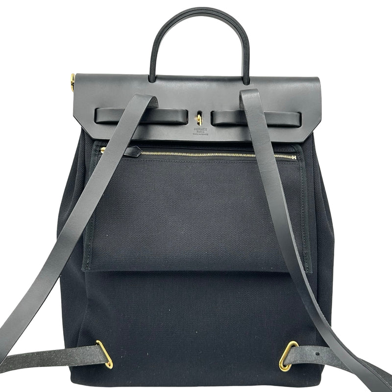エルメス HERMES エールバッグジップアド Z刻印 ブラック ゴールド金具
