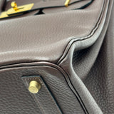 エルメス HERMES オータクロア32 〇Z刻印 ショコラ ゴールド金具 トゴ レディース ハンドバッグ