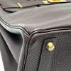 エルメス HERMES オータクロア32 〇Z刻印 ショコラ ゴールド金具 トゴ レディース ハンドバッグ