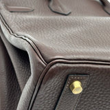 エルメス HERMES オータクロア32 〇Z刻印 ショコラ ゴールド金具 トゴ レディース ハンドバッグ