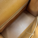 エルメス HERMES ケリー28 外縫い □K刻印 ナチュラル シルバー金具 ヴァッシュリエジェ レディース ショルダーバッグ
