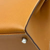 エルメス HERMES ケリー28 外縫い □K刻印 ナチュラル シルバー金具 ヴァッシュリエジェ レディース ショルダーバッグ