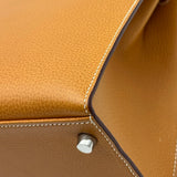エルメス HERMES ケリー28 外縫い □K刻印 ナチュラル シルバー金具 ヴァッシュリエジェ レディース ショルダーバッグ