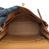 エルメス HERMES ケリー28 内縫い X刻印 ゴールド ゴールド金具 トリヨン レディース ショルダーバッグ