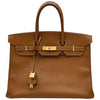 エルメス HERMES バーキン35 □E刻印 ゴールド ゴールド金具 クシュベル レディース ハンドバッグ