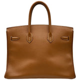 エルメス HERMES バーキン35 □E刻印 ゴールド ゴールド金具 クシュベル レディース ハンドバッグ