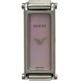 グッチ GUCCI バングルウォッチ 1500L ピンクシェル ステンレススチール クオーツ レディース 腕時計