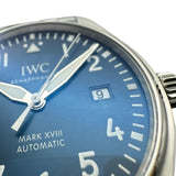 インターナショナルウォッチカンパニー IWC パイロットウォッチ マーク18 プティプランス IW327016 ブルー ステンレススチール 自動巻き メンズ 腕時計
