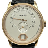 シャネル CHANEL ムッシュー ドゥ シャネル H6596 アイボリー ピンクゴールド 手巻き メンズ 腕時計