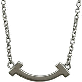 ティファニー TIFFANY＆CO Tスマイルダイヤネックレスミニ ホワイトゴールド Au750 ダイヤモンド ジュエリー