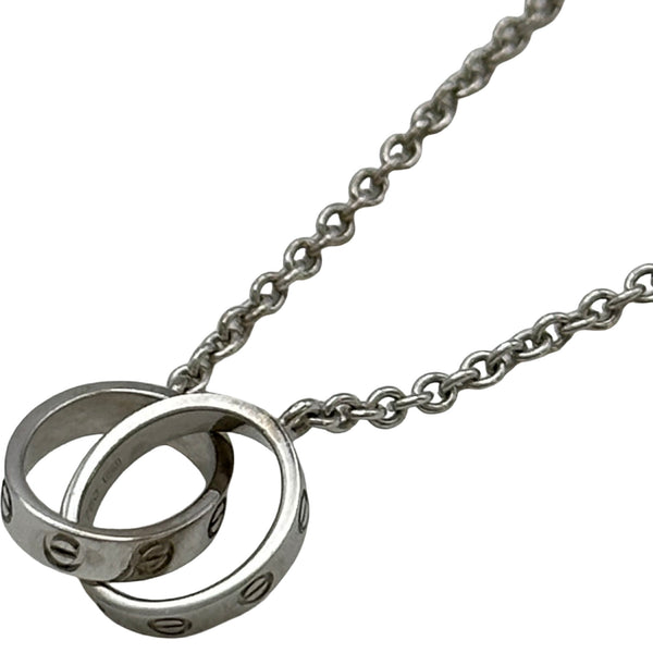 美品　Cartier ラブネックレス　ホワイトゴールド　B7212500 K18 カルティエ Cartier ベビーラブネックレス ホワイトゴールド Au750