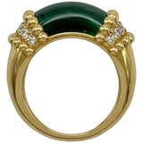 ヴァンクリーフ＆アーペル Van Cleef & Arpels ペルレクルールリング ゴールド Au750 マラカイト ダイヤモンド ジュエリー