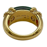 ヴァンクリーフ＆アーペル Van Cleef & Arpels ペルレクルールリング ゴールド Au750 マラカイト ダイヤモンド ジュエリー
