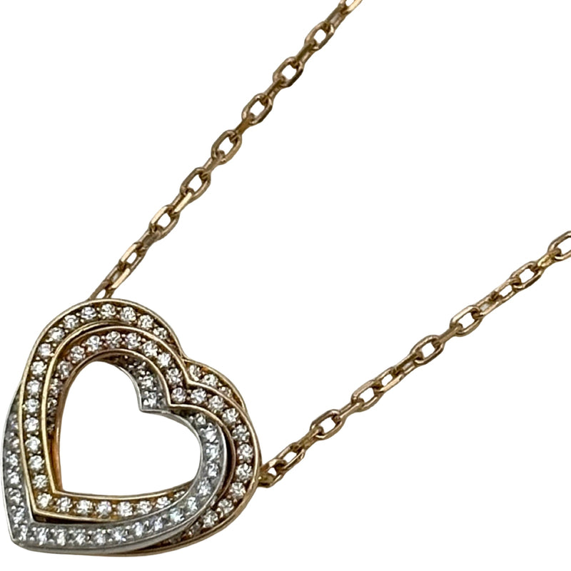 カルティエ Cartier トリニティハートダイヤネックレス ゴールド