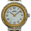 エルメス HERMES クリッパー CL4.220 ホワイト メッキ/ステンレススチール クオーツ レディース 腕時計