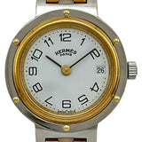 エルメス HERMES クリッパー CL4.220 ホワイト メッキ/ステンレススチール クオーツ レディース 腕時計