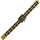 シャネル CHANEL プルミエールM H0001 ブラック メッキ クオーツ レディース 腕時計