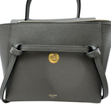 セリーヌ CELINE ベルトバッグ ナノ 189003 グレー ゴールド金具 レザー レディース ショルダーバッグ