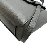 セリーヌ CELINE ベルトバッグ ナノ 189003 グレー ゴールド金具 レザー レディース ショルダーバッグ