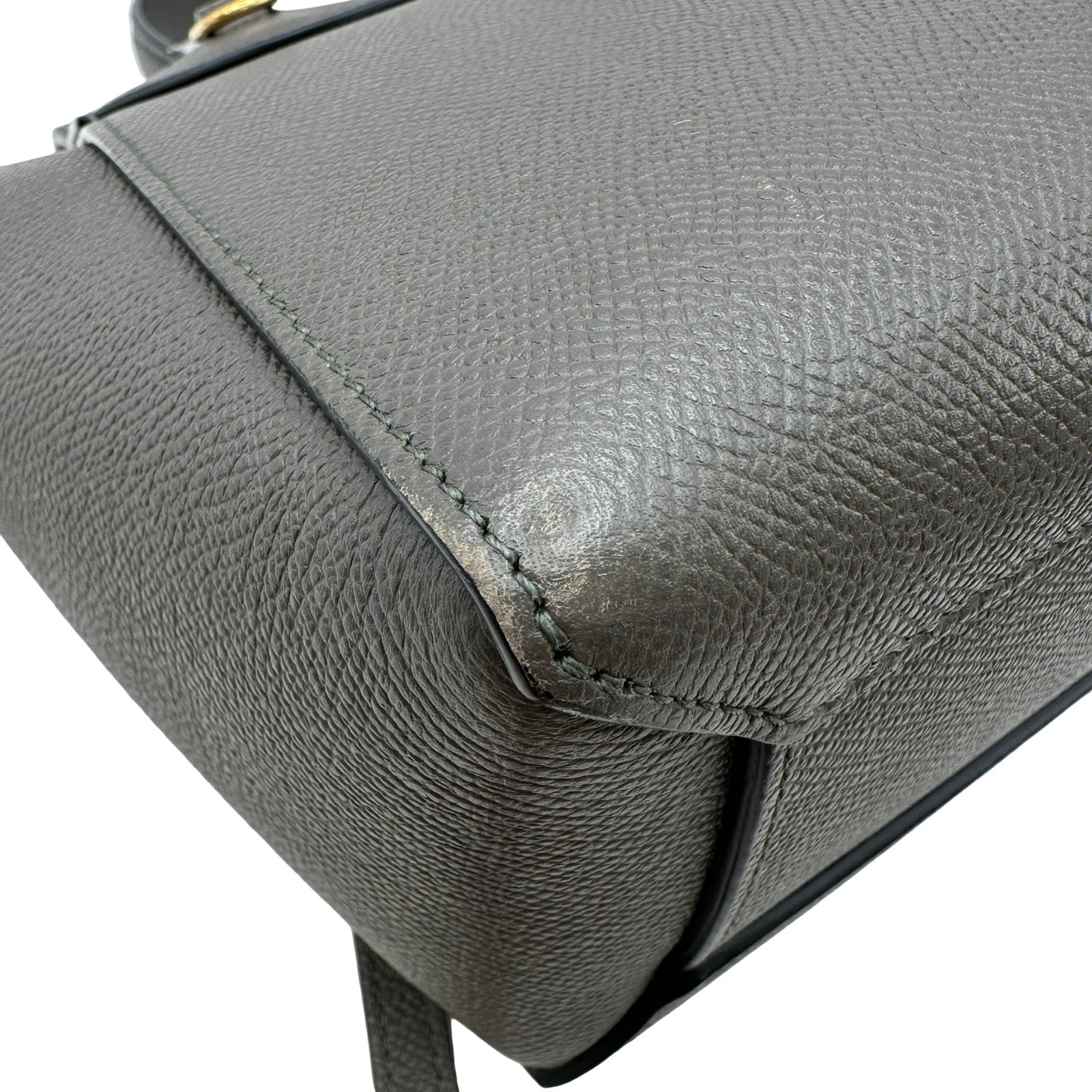 セリーヌ CELINE ベルトバッグ ナノ 189003 グレー ゴールド金具