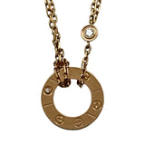 カルティエ Cartier ラブサークルネックレス2PD ピンクゴールド Au750 ダイヤモンド ジュエリー