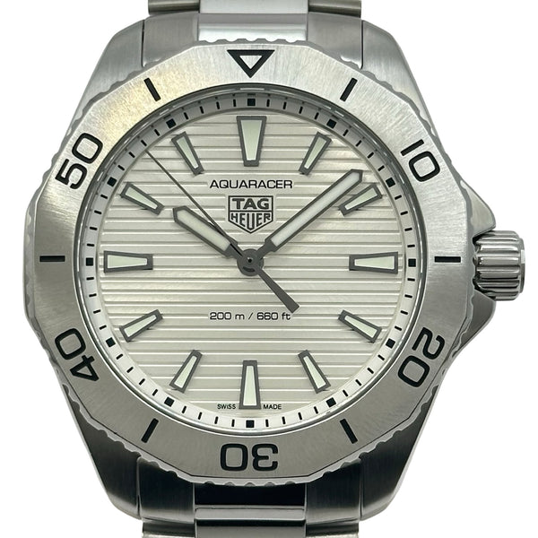 730 稼働 タグホイヤー　時計 アクアレーサー　クロノグラフ　メンズ　シルバー タグ・ホイヤー TAG HEUER アクアレーサー プロフェッショナル200