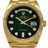 ロレックス ROLEX デイデイト 128238A グリーンオンブレ ゴールド 自動巻き メンズ 腕時計