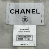 シャネル CHANEL ココマークパールボタンツイードジャケット P45853 ブルー ツイード レディース ノーカラージャケット